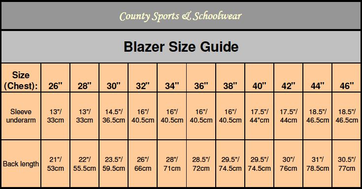 700F Girls Classic School Blazer (Jacket Only, Sizes In Chest Inches)