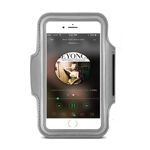 Iphone 5 5S 5C Water Resistant Cell Phone Armband Outdoor Running CellPhone Sweatproof Case With Key Holder And Card Pouch(Grey)