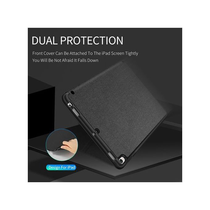 DUX DUCIS PU Leather Case For IPad Pro 10.5 2017 Magnet Stand Smart Cover With Pencil Holder-Pink