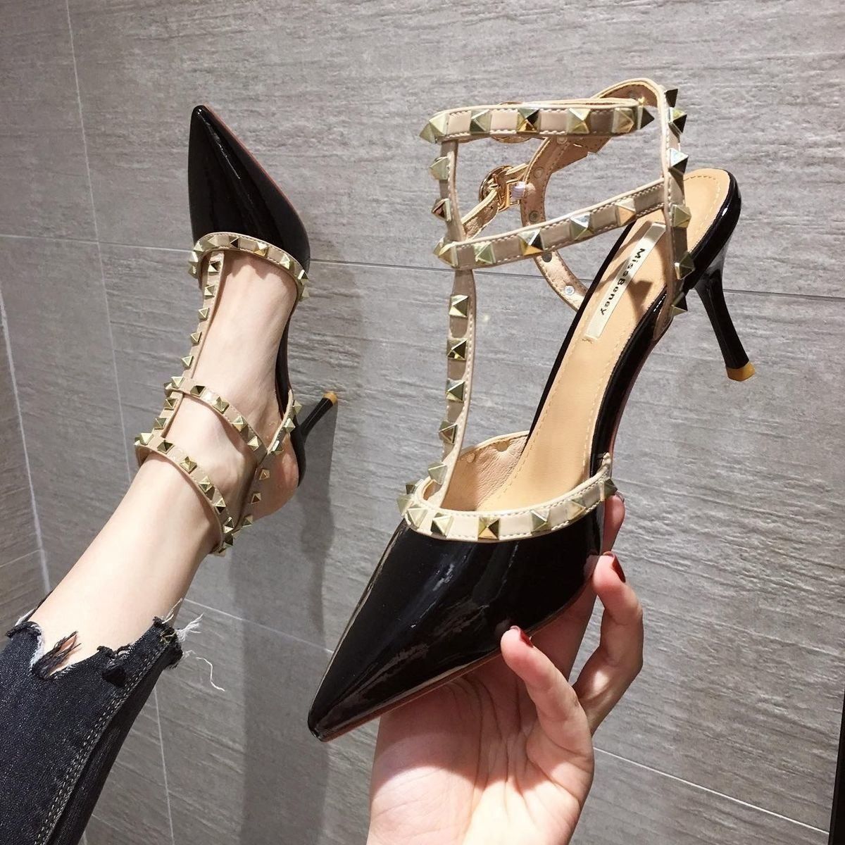 Ladies Corporate High Heel Office Shoe Women-black