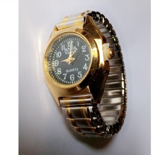 2in1 Adult/Teen /Baby Gold Steel Chain Wristwatch