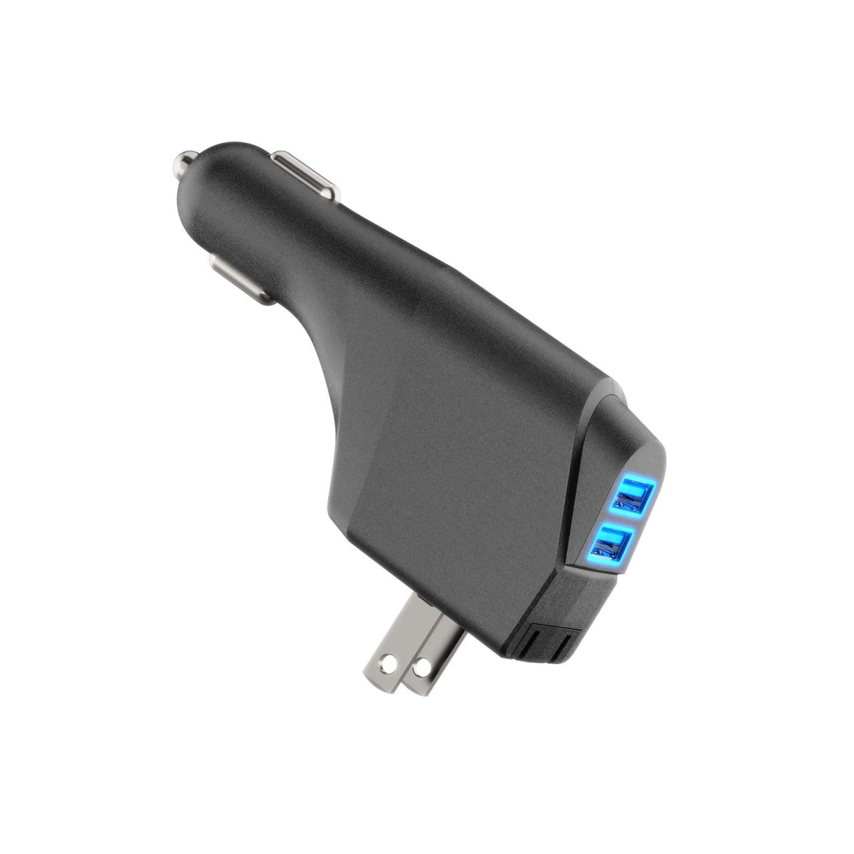 U.S. ETL certified safe-scale private model car wall charger two-in-one 5V2.1A dual USB charger black