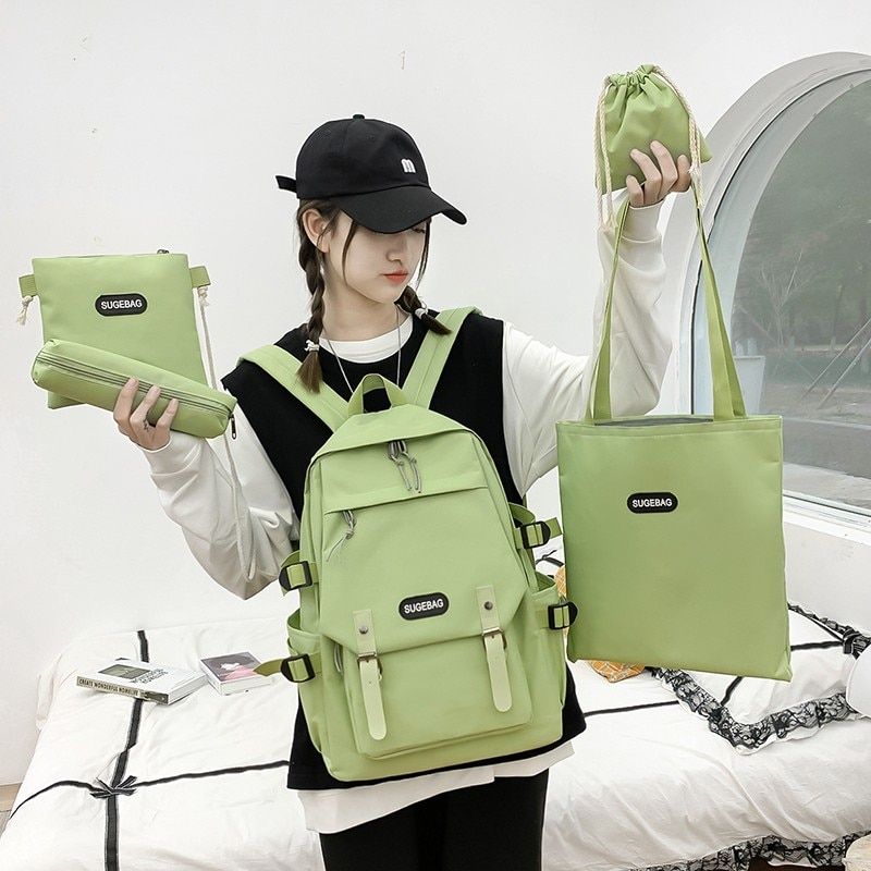 5set School Bags Teenage Travel Bagpack Student Schoolbag