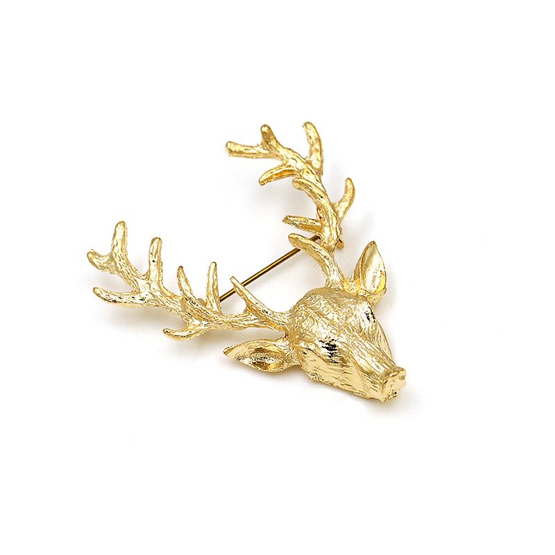 Men And Women Tie Pins Badge Alloy Elk Head Brooch Christmas