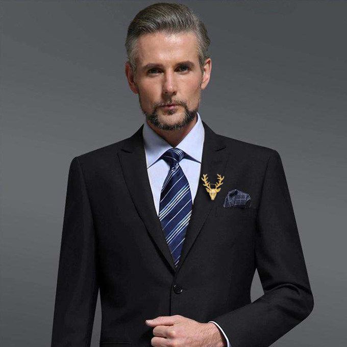 Men And Women Tie Pins Badge Alloy Elk Head Brooch Christmas