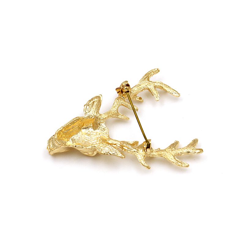 Men And Women Tie Pins Badge Alloy Elk Head Brooch Christmas