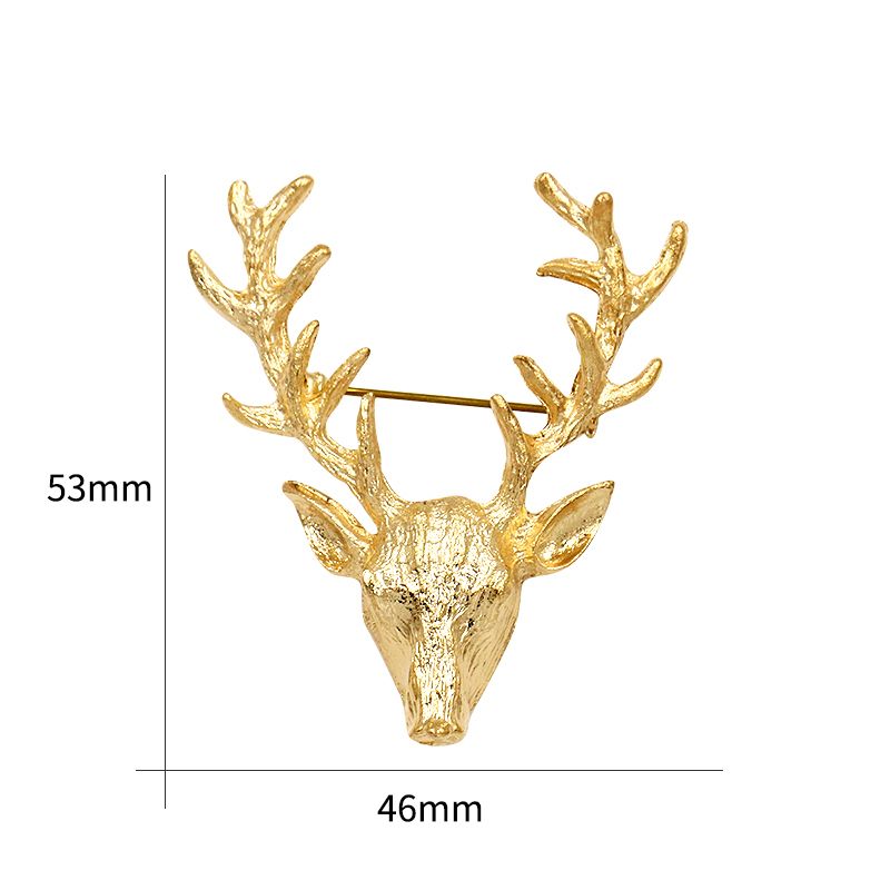 Men And Women Tie Pins Badge Alloy Elk Head Brooch Christmas