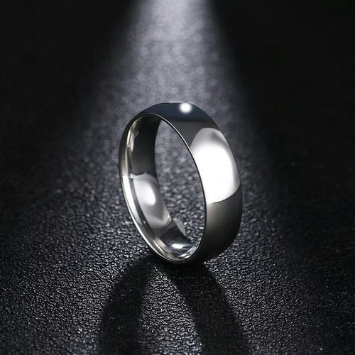 Non Fade Unisex Wedding Ring - Silver.