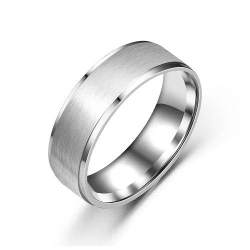 2pc. King Queen Stainless Steel Silver Tone Wedding Ring Band