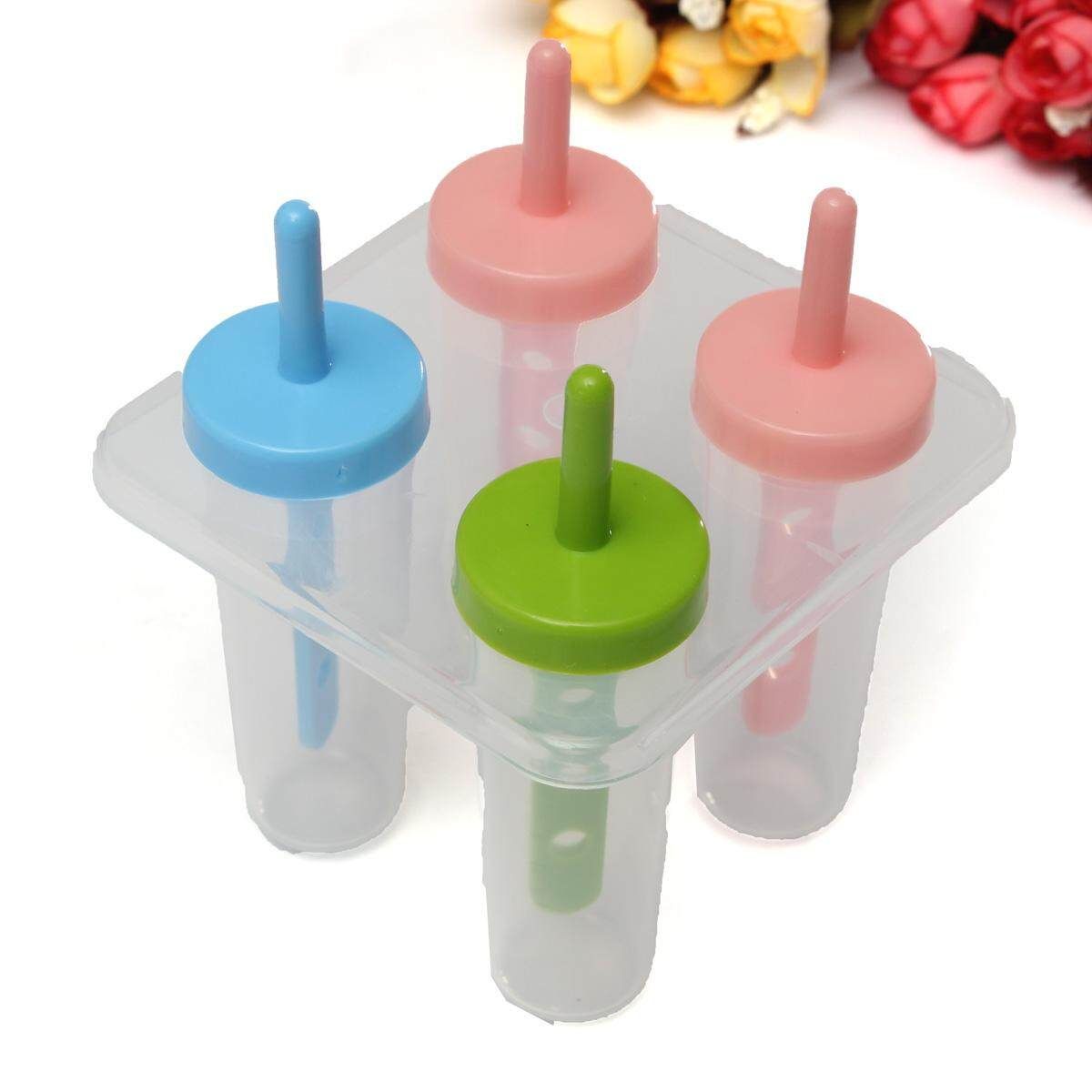 4 Ice Maker Cylinder Shape Ice Mold Popsicle Frozen Food DIY Set Tool