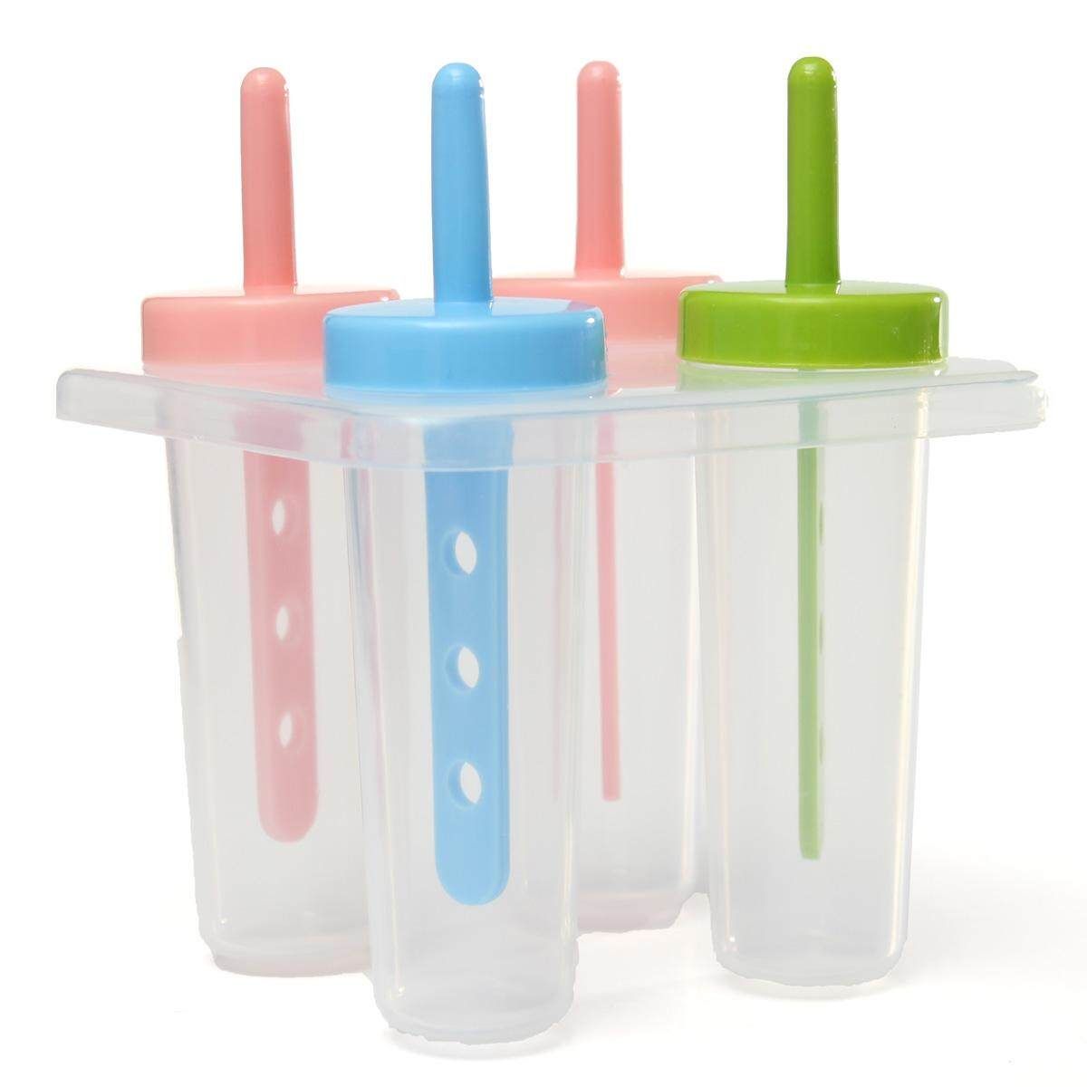 4 Ice Maker Cylinder Shape Ice Mold Popsicle Frozen Food DIY Set Tool