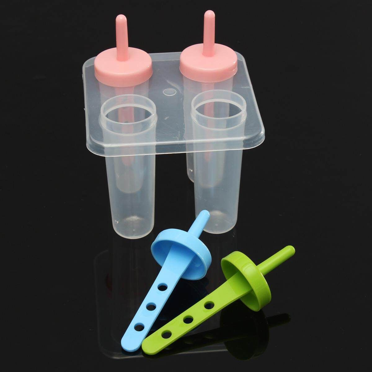 4 Ice Maker Cylinder Shape Ice Mold Popsicle Frozen Food DIY Set Tool