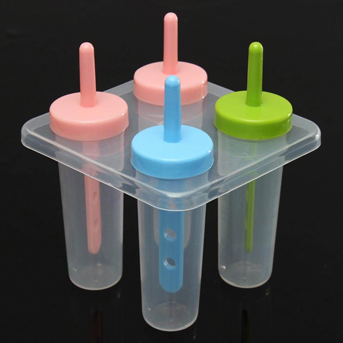 4 Ice Maker Cylinder Shape Ice Mold Popsicle Frozen Food DIY Set Tool