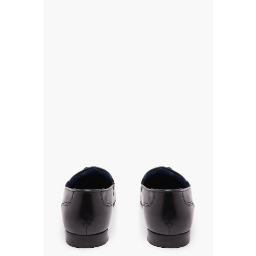 Leather Tassel Loafers - Black