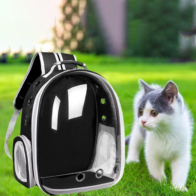 Pet Carrier Backpack Transparent Window Bubble Backpack Bag Dome Black