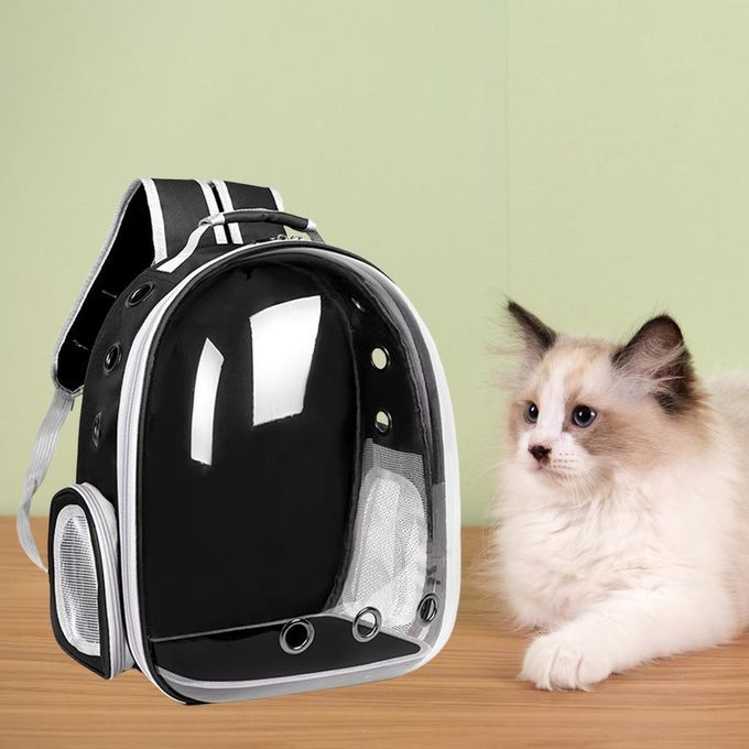 Pet Carrier Backpack Transparent Window Bubble Backpack Bag Dome Black