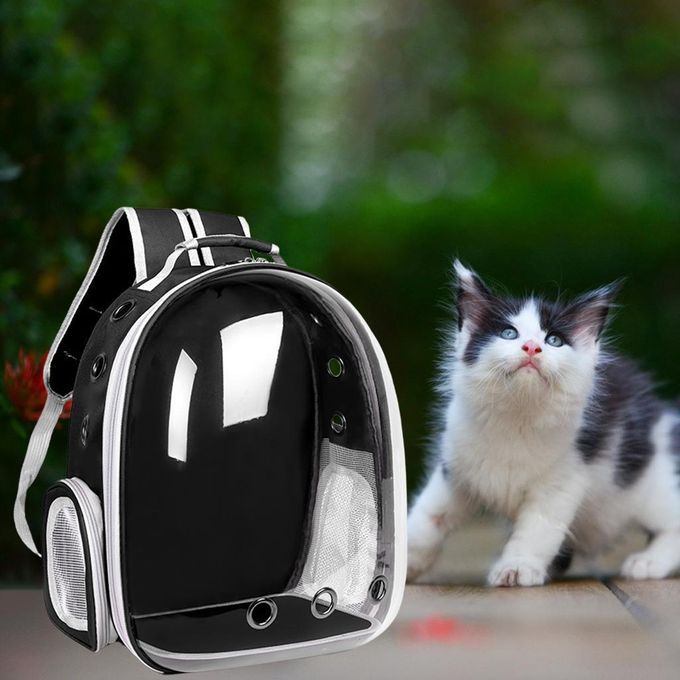 Pet Carrier Backpack Transparent Window Bubble Backpack Bag Dome Black
