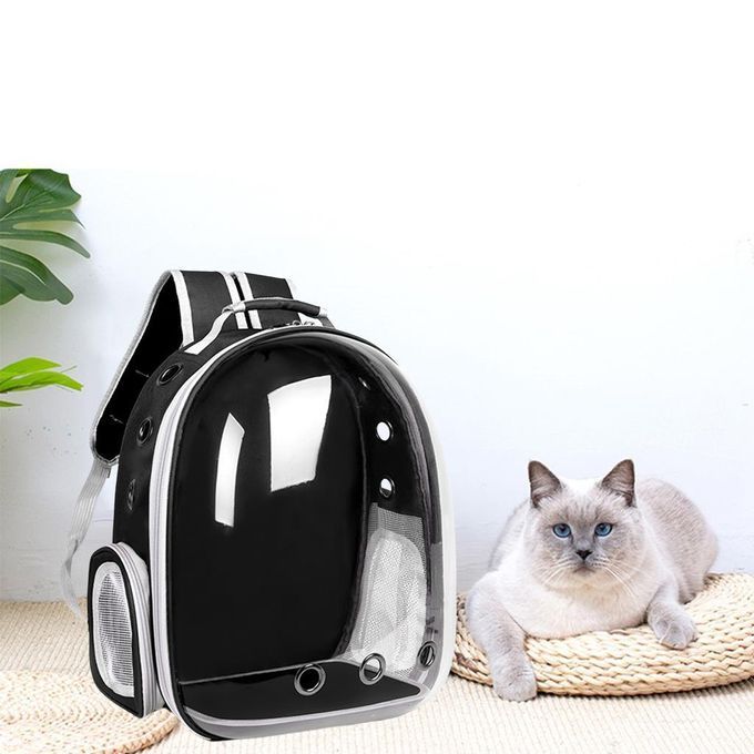 Pet Carrier Backpack Transparent Window Bubble Backpack Bag Dome Black