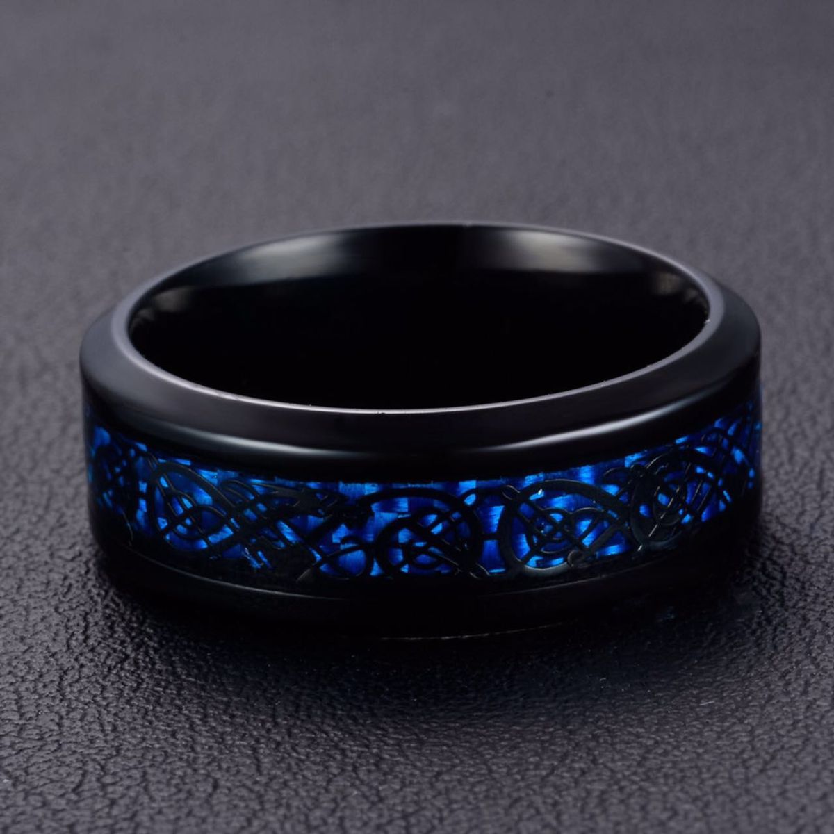 Titanium Couple Ring Plated Blue Alloy Men Rings For Women