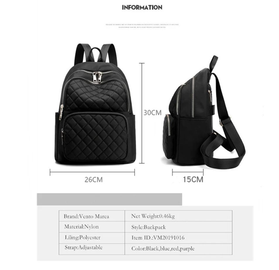 Women Casual Backpack Waterproof Shoulder Bag