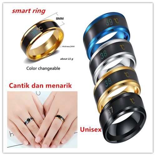 Temperature Ring Fashion Stainless Steel Wedding Gold