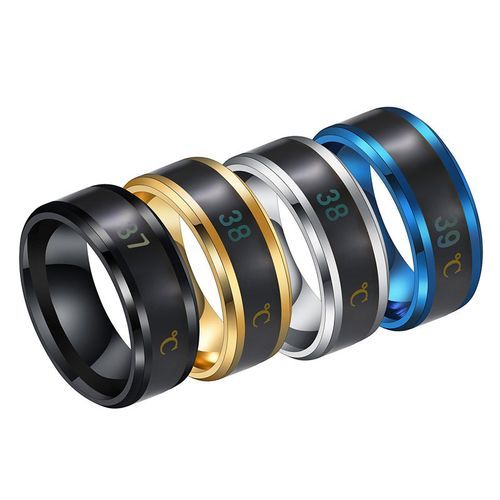 Temperature Ring Fashion Stainless Steel Wedding Gold