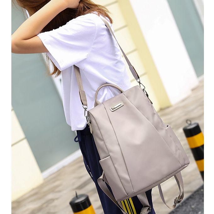 Women's Large Capacity Anti Theft Oxford Backpack - Khaki