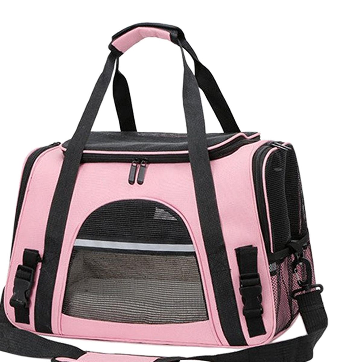 Soft Pet Carrier Transport Bag Mesh Carrying Box Travel Bag Cage Pink