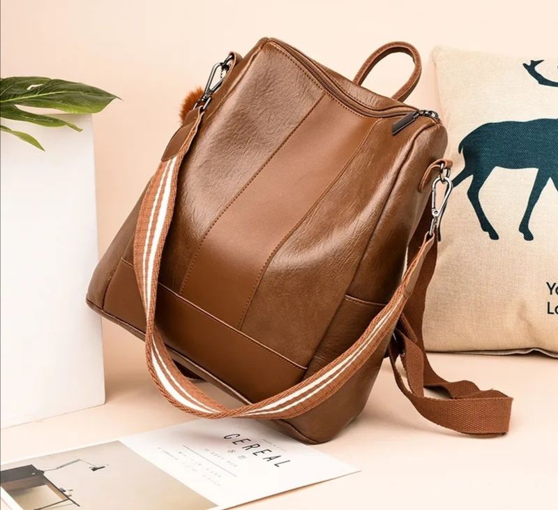 Women High Quality Fashion Soft Leather Backpack Bag