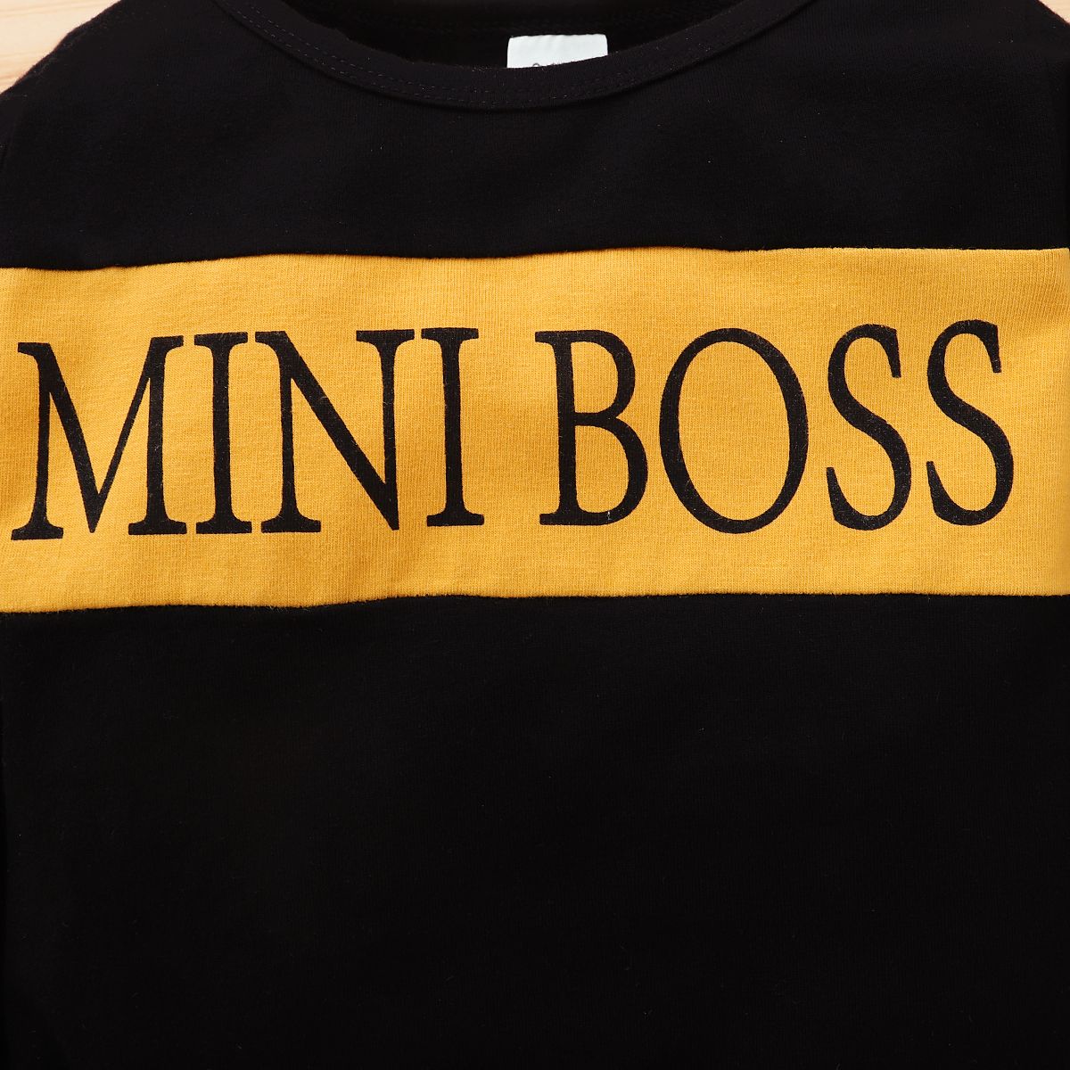 MINI BOSS Baby Boys Fashion Long Sleeves Outfit Set -Black