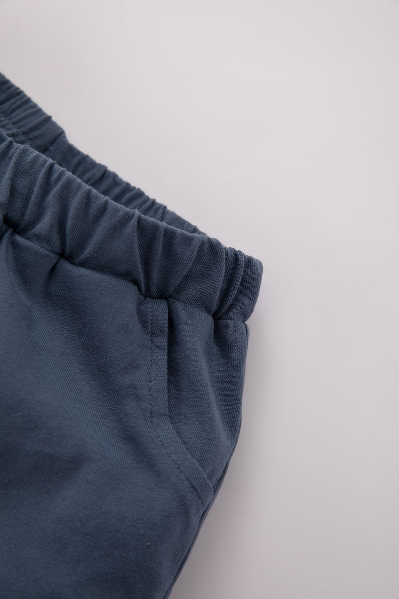 2 Piece BabyBoy Casual Regular Fit Knitted Short - Indigo