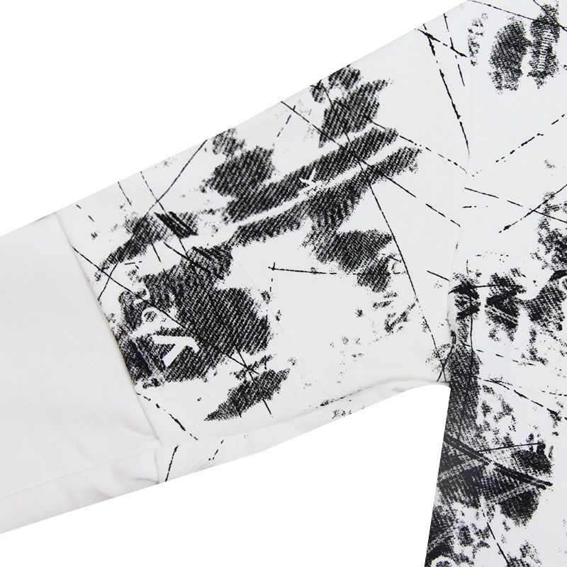 Mens Casual Cotton Autumn Loose Long Sleeve Shirts Sportwear Sweatshirt-White