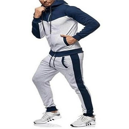 Casual Fall Men Hoodies Sports Suits. Arch And Navy Blue