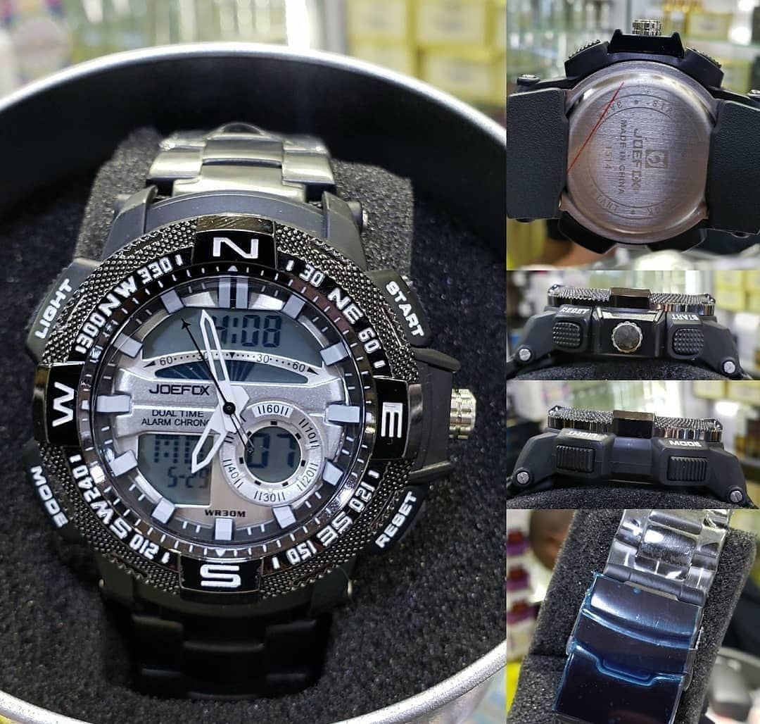 Black Digital Waterproof Watch For Men