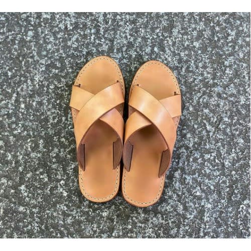 Realwon Classic Brown Leather Slippers