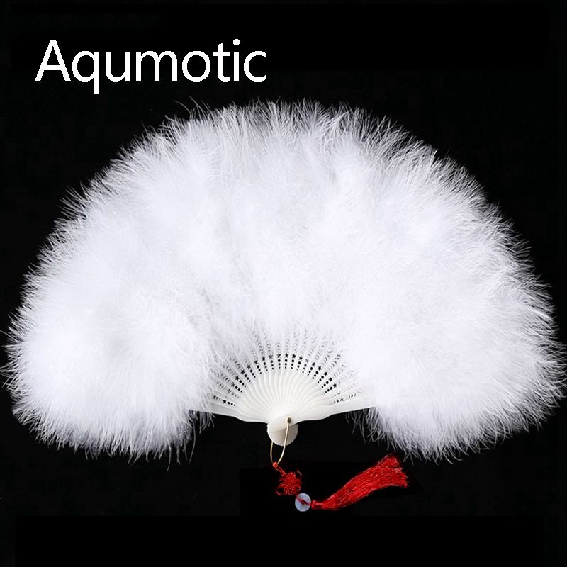 Decorative Feathered Fan Feather Feather Handmake Good Black Nature Pink 1pc Fans Blue Aqumotic White Red Vintage Thicken