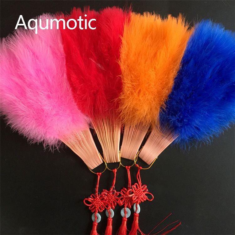 Decorative Feathered Fan Feather Feather Handmake Good Black Nature Pink 1pc Fans Blue Aqumotic White Red Vintage Thicken