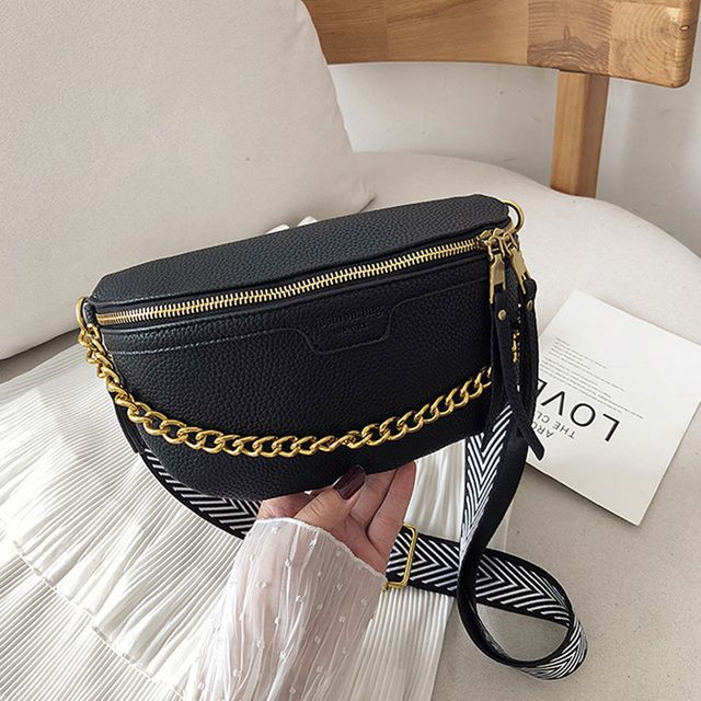Women Waist Bag Pu Leather Chain Belt Bags Fanny Pack Brand Designer Pajama Sets
