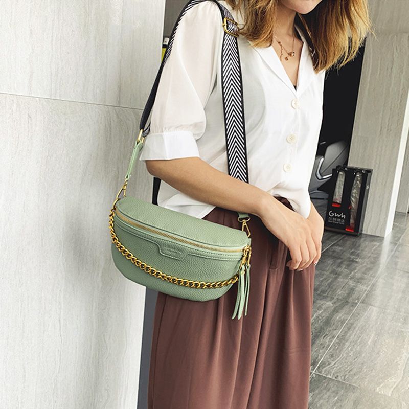 Women Waist Bag Pu Leather Chain Belt Bags Fanny Pack Brand Designer Pajama Sets
