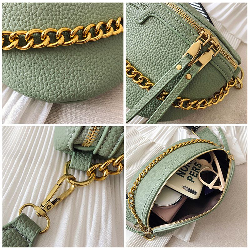 Women Waist Bag Pu Leather Chain Belt Bags Fanny Pack Brand Designer Pajama Sets