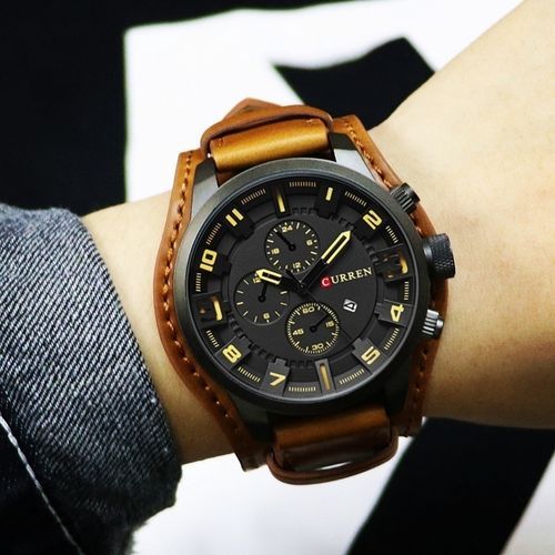 Men's Sport Watch Leather Strap Fashion Watch Quartz Watch