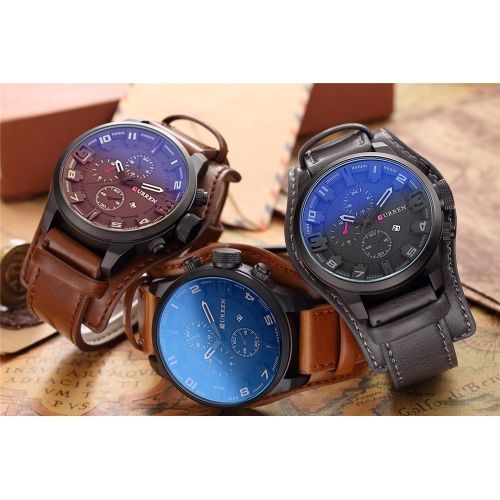 Men's Sport Watch Leather Strap Fashion Watch Quartz Watch