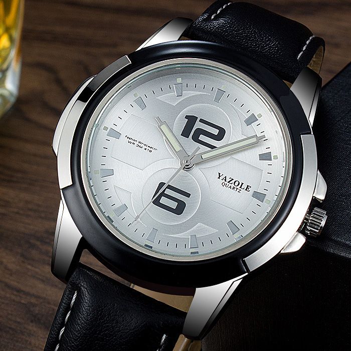 Brand Watch Fashion Men Quartz Watches Male YZL418-Black