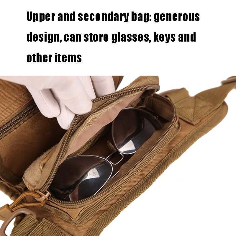 A90 Waterproof Oxford Cloth Messenger Bag Photography Equipment Sports Leg Bag(Brown)