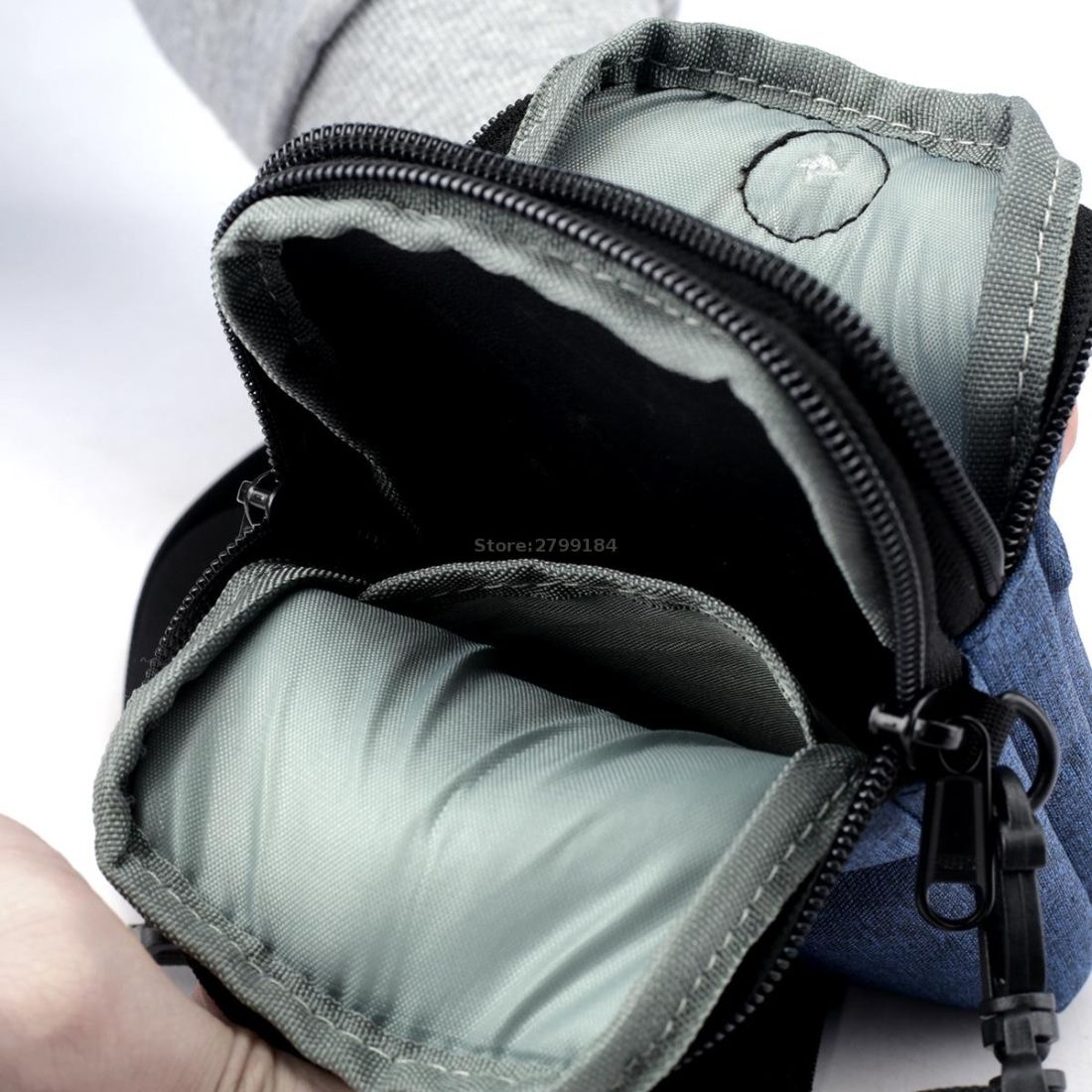 YIPINU Multifunctional Hanging Neck Mini Waterproof Mobile Phone Storage Bag(Dark Blue)