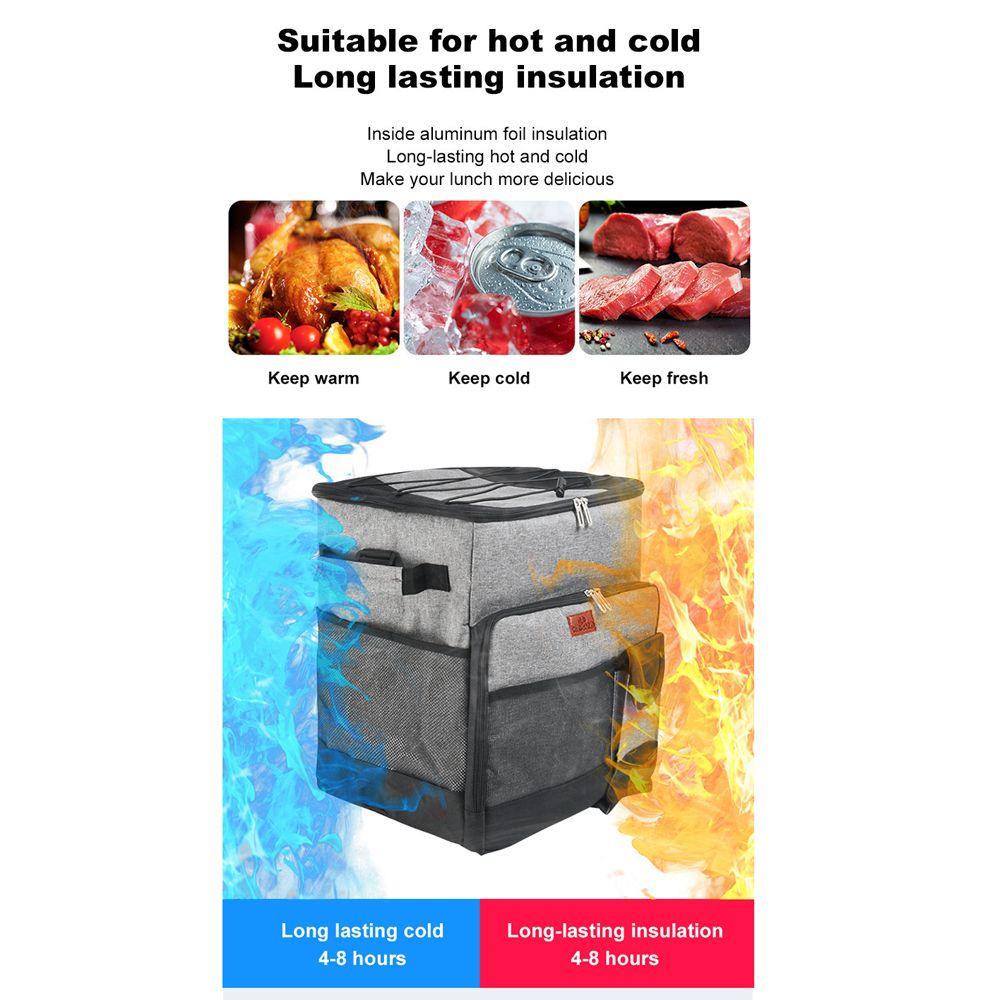 Portable Cooler Bag Camping Thermal Insulation Storage