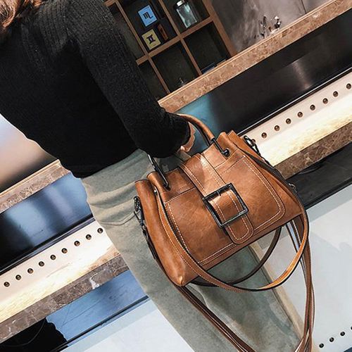 New Handle Bag Women PU Leather Shoulder Bag Lady Large Capacity Hand Bag