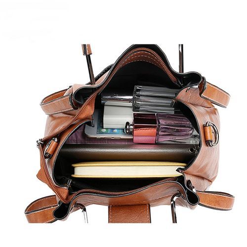 New Handle Bag Women PU Leather Shoulder Bag Lady Large Capacity Hand Bag