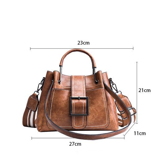 New Handle Bag Women PU Leather Shoulder Bag Lady Large Capacity Hand Bag