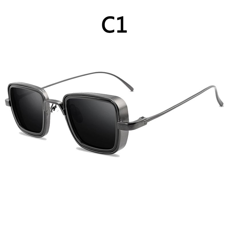 BOYSEEN New Indian Explosion Sunglasses Men Retro Thick Edge Metal Frame Trend Sunglasses 58157X